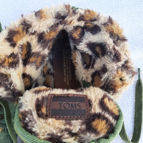 TOMS Highland botas in Highland Green Leopard Fleece women’s size 8.5W - Picture 7 of 12